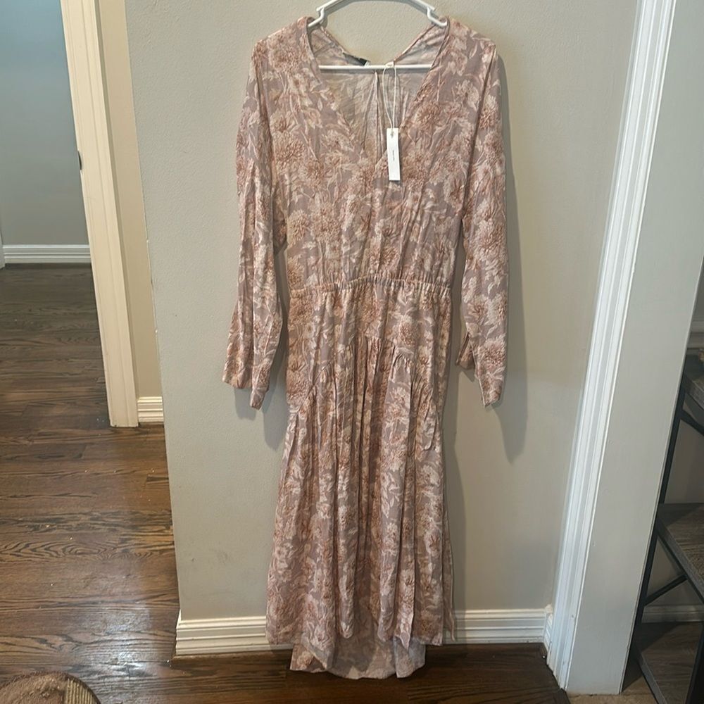 VINCE Dahlia Print Long Sleeve Dress, Size M NWT